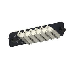 Commscope PNL-BK-012-MFA-SC02-BG | 760021790 Fiber Adapter Panel, 1000-Type, 6 Optispeed Multimode Duplex SC, 12 Fiber, Beige Finish