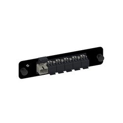 Commscope PNL-BK-006-MFA-SC06-BG | 760147983 Adapter Panel, 1000-Type, Optispeed Multimode SC, 6 Fiber, Ganged Beige Adapter, Shuttered, Single Pack, Black Panel