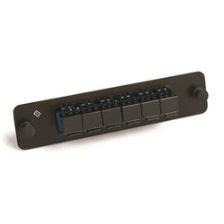 Commscope PNL-BK-012-SFA-LC12-BL | 760148254 Adapter Panel, 1000-Type, TeraSPEED Single-mode LC, 12 Fiber, Ganged Blue Adapter, Black Panel, Shuttered, Single Pack