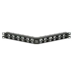 Panduit CPPA48HDEWBL | Mini-Com Angled Patch Panel, 48 port, 1 RU, BL