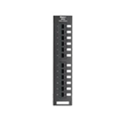 Panduit DP125E88TGY | DP5e Flat Cat 5e Punchdown Patch Panel 12 Ports, 1RU, Black