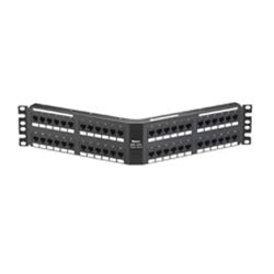 Panduit DPA486X88TGY | Cat 6A Angled Punchdown Patch Panel, 48 Port, 2 Ru