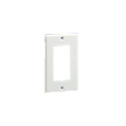 Panduit CPGWH | Single Gang Rectangular Screw-on Faceplate, (1) Standard Rectangular Electrical Outlet or Communication Module, Flush Mount, Plastic, White