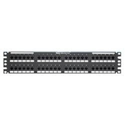 Panduit DP48688TGY | Cat 6 Punchdown Patch Panel, 48 Ports, 2 Ru, Black