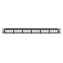 Panduit NKPP24FMY NK Modular Patch Panel, Flat, Flush Mount, 24 Port, 1 RU