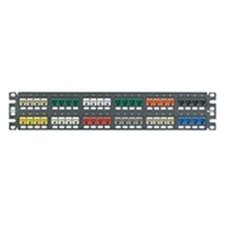 Panduit NKPP48FMY NK Modular Patch Panel, Flat, Flush Mount, 48 Port, 2 RU