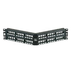 Panduit NKPPA48FMY | NetKey Ang Flush Patch Panel, 48 Port, 2 RU, BL