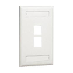 Panduit NK2FWHY | NK 2-Port, single gang, flush mount Faceplate, White, RoHS Compliant