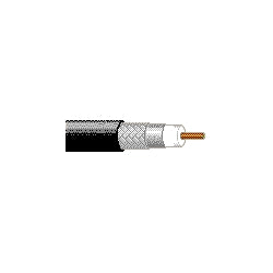 Belden 1356R 010U1000 Coaxial Cable, 18 AWG solid .040"; bare copper conductor, gas-injected FHDPE insulation, bonded Duofoil + tinned copper braid shield (85% coverage), FRPVC jacket.