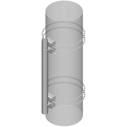 Commscope CM-H60-63 | Heavy Duty Chain Mount Kit With 8 Ft Chain, Includes 4.5" Od X 63" Pipe