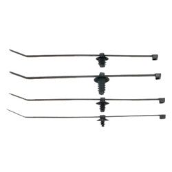Panduit PUM-049-2S-D30 | Pum-049-2S-D30 Fir Tree Tie, Blk, High Heat Pa6.6, 0.19" Max Panel, 7.4"L, 50Lb
