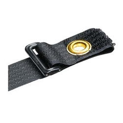 Panduit UGCTE3S-X0 Hook And Loop Tie, End Mount Grommet, 12.0";L (305mm), .85";W (21.6mm), Black, Pack of 10