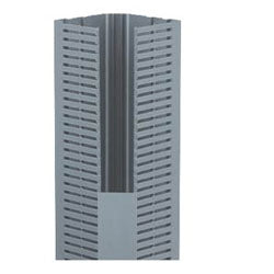 Panduit CWD4LG6 | PanelMax CWD4LG6 Corner Duct, Lt Gray, PVC, 4.58"x5.33", PK6