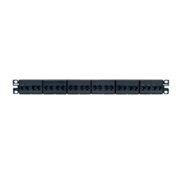 Panduit CP246X88BL | Cat 6A Coupler Patch Panel, 24 Ports, 1 Ru, Black