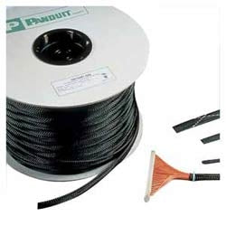 Panduit SE175P-TR0 | Se175P-Tr0 Braided Sleeving, Black, Pet, 1.75" Nom Dia., 200', Pk1