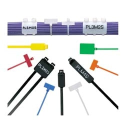 Panduit PLF1M-C Marker Tie, Flag, 4.3";L (109mm), Miniature, Nylon, Natural, Pack of 100