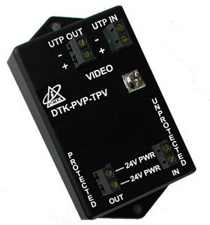 Ditek PVP27BTPV | Fixed Camera Surge Protector for Twisted Pair Wiring- Amp- 12/24V