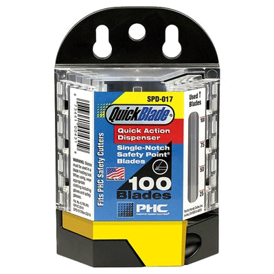 Pacific Handy Cutter Inc B11206-7 | Quickblade Dispenser with SP-017 Safety Point Utility Blades