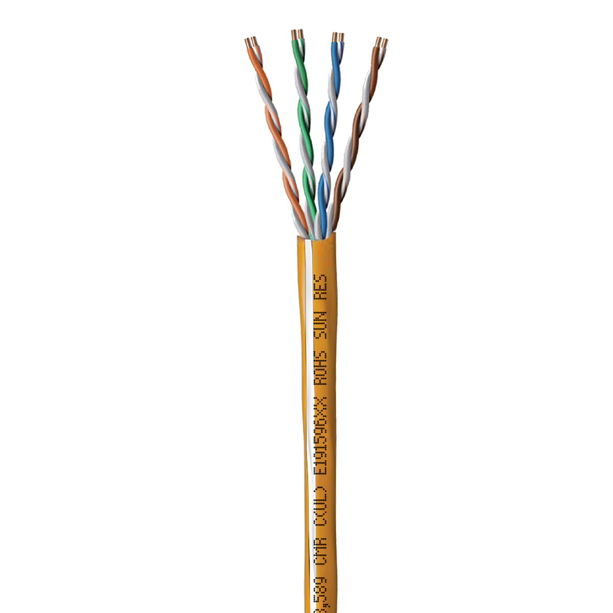 Paige Electric Corp 258310333 | Gamechanger 22/4PR CMR Cable - Yellow with White Stripe, 1000' Box