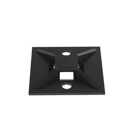 Panduit ABM112-AT-C0 | ABM112-AT-C0 Cable Tie Mount, Black, UV PA6.6, Acrylic Adh., 1.12x1.12", PK100