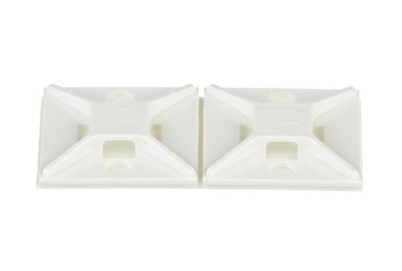 Panduit ABM2S-A-C | ABM2S-A-C Cable Tie Mount, White, ABS, Rubber Adh., 1x1", PK100