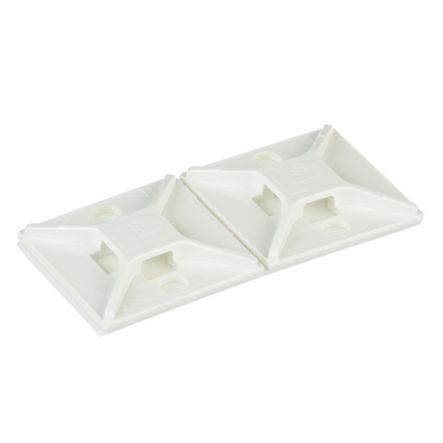 Panduit ABM2S-A-D | ABM2S-A-D Cable Tie Mount, White, ABS, Rubber Adh., 1x1", PK500