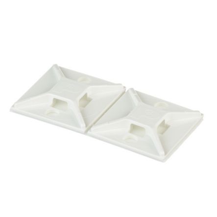 Panduit ABM2S-A-D | ABM2S-A-D Cable Tie Mount, White, ABS, Rubber Adh., 1x1", PK500