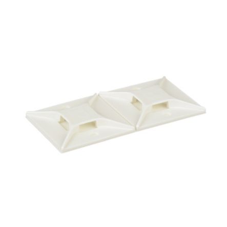 Panduit ABM4H-AT-L | Abm4H-At-L Cable Tie Mount, White, Pa 6.6, Acrylic Adh., 2X2", Pk50