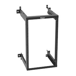 Panduit AWMR18 | Adjustable Depth Wall Mount Rack, 18RU, Black