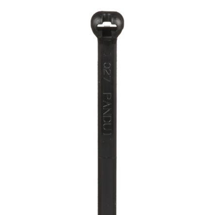 Panduit BT3S-C0 Cable Tie, Metal Barb, 12.0";L (305mm), Standard, Weather-resistant, Black, Pack of 100