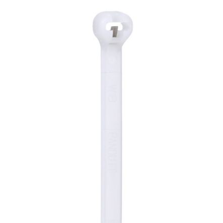 Panduit BT4S-C Cable Tie, Metal Barb, 15.1";L (384mm), Standard, Nylon, Natural, Pack of 100