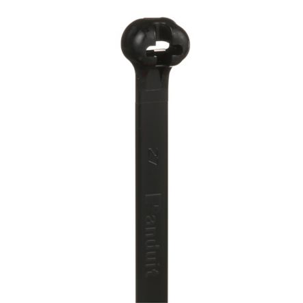 Panduit BT5LH-L0 Cable Tie, Metal Barb, 18.1";L (460mm), Light-Heavy, Weather-resistant, Black, 50 Pieces
