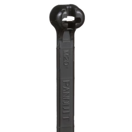 Panduit BT6LH-C0 | Dome-Top BT6LH-C0 Barb Tie, Black, UV PA6.6, 21.2"L, 120lb, PK100