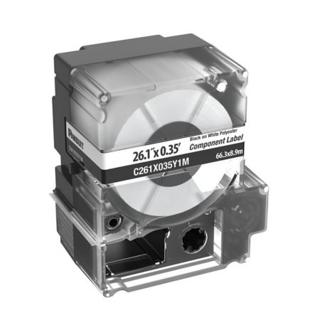 Panduit C261X035Y1M | PXE C261X035Y1M MP Printer Network Component Label, Polyester, Wht, 0.38"x2.61"