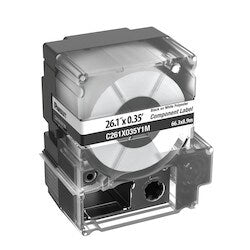 Panduit C261X035Y1M | PXE C261X035Y1M MP Printer Network Component Label, Polyester, Wht, 0.38"x2.61"