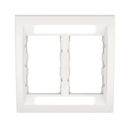 Panduit CBEWH-2GY | Faceplate Frame, Double Gang, Executive, White
