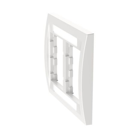 Panduit CBEWH-2GY | Faceplate Frame, Double Gang, Executive, White