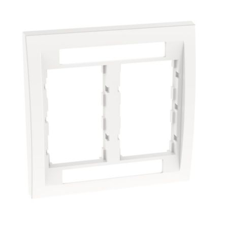 Panduit CBEWH-2GY | Faceplate Frame, Double Gang, Executive, White