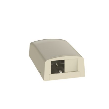 Panduit CBX2EI-AY | Surface mount box accepts one or two Mini-Com Modules; includes built-in removable blank to add a second module. Dimensions: 1.06";H x 1.95";W x 3.65";L (26.92mm x 49.53mm x 92.71mm)