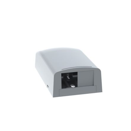 Panduit CBX2IG-AY | Surface mount box accepts one or two Mini-Com Modules; includes built-in removable blank to add a second module. Dimensions: 1.06";H x 1.95";W x 3.65";L (26.92mm x 49.53mm x 92.71mm)