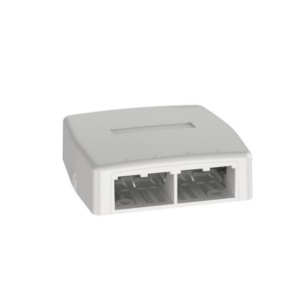 Panduit CBXQ4IW-A | Mini-Com Surface Mount Box, 4 Port, Off White