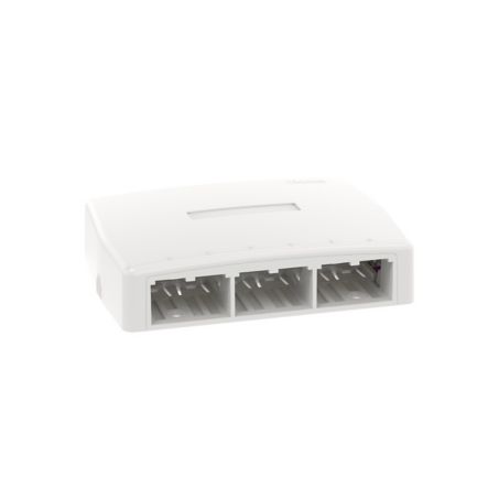 Panduit CBXQ6WH-A | Mini-Com, Surface Mount Boxes, Quick Release, 6 Port, White
