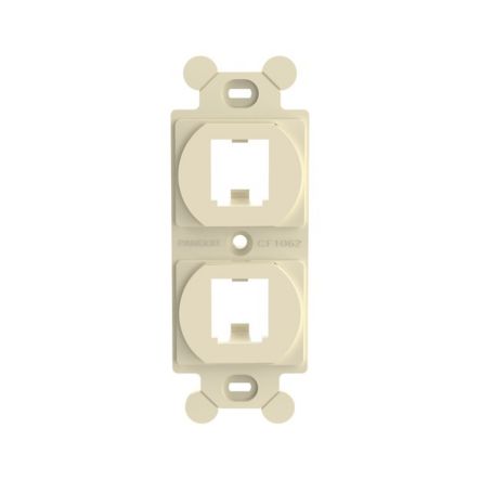 Panduit CF1062EIY Frame, Type 106, 2 Port, Electric Ivory