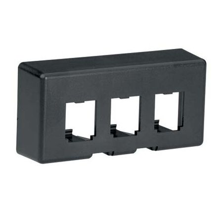Panduit CFFPE3BL | Furniture Faceplate, 3 Port, Knoll Morrison, Black
