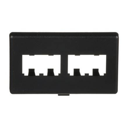 Panduit CFFPHM4BL | Furniture Faceplate, 4 Port, Herman Miller, Black