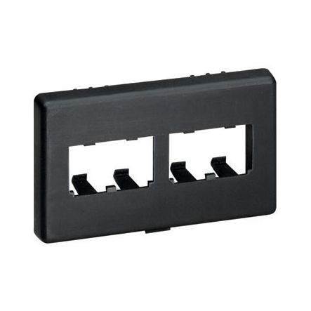Panduit CFFPHM4BL | Furniture Faceplate, 4 Port, Herman Miller, Black