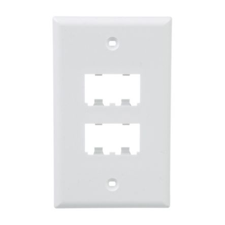 Panduit CFP4WH | Faceplate, 4 Port, Classic, White