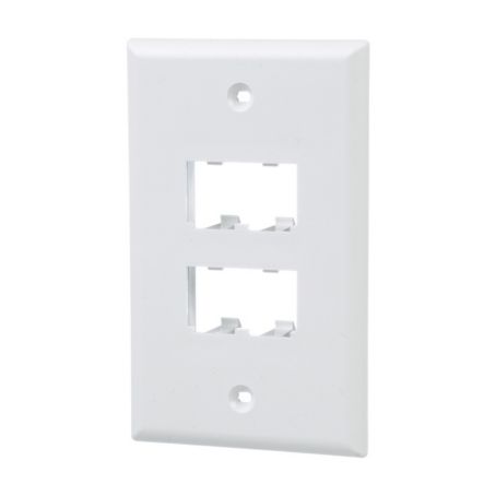 Panduit CFP4WH | Faceplate, 4 Port, Classic, White