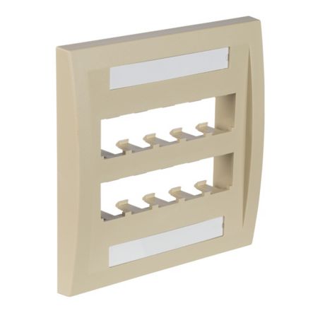 Panduit CFPE10EI-2GY | Faceplate, 10 Port, Double Gang, Executive, Electric Ivory