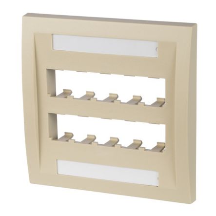 Panduit CFPE10EI-2GY | Faceplate, 10 Port, Double Gang, Executive, Electric Ivory